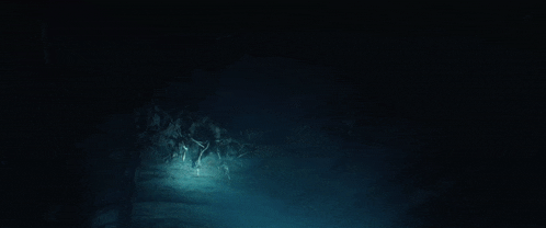 a dark cave with a light shining through the ceiling