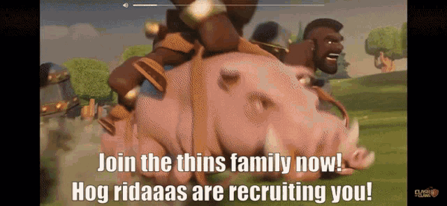 Hog Rider Thins GIF - Hog Rider Thins Recruitment GIFs