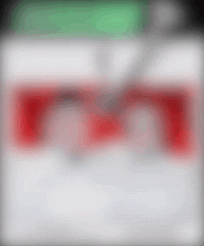 a blurred image of a phone screen with a red and white border