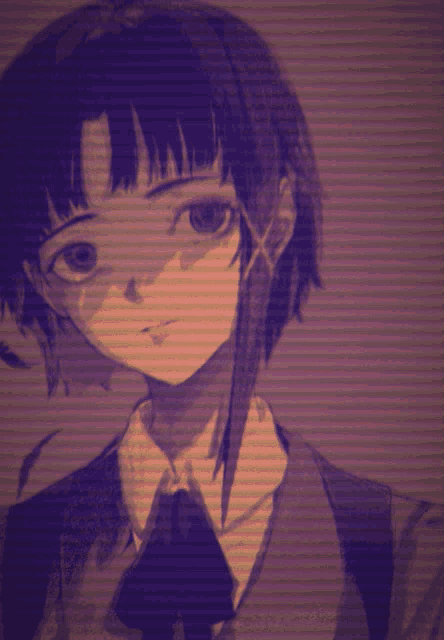 a drawing of a girl in a suit and tie