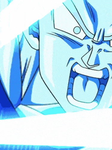 a close up of a cartoon character 's face against a white background
