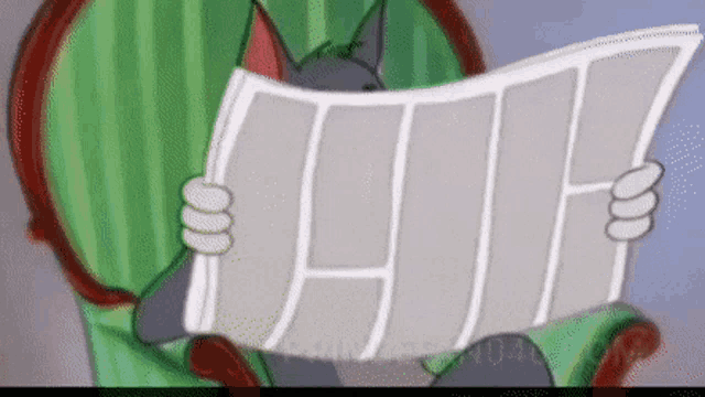 Concerned Tom Andjerry GIF - Concerned Tom Andjerry Reading GIFs