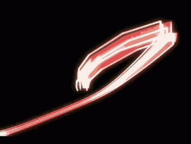 red and white lines on a black background with the letter l visible