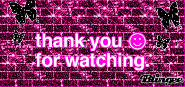 a thank you for watching sign with butterflies on a pink background