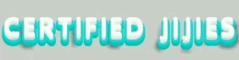 the word certified is written in blue and white on a white background