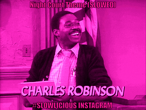 a picture of charles robinson with a pink background
