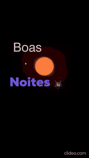 a black background with the words " boas noites "