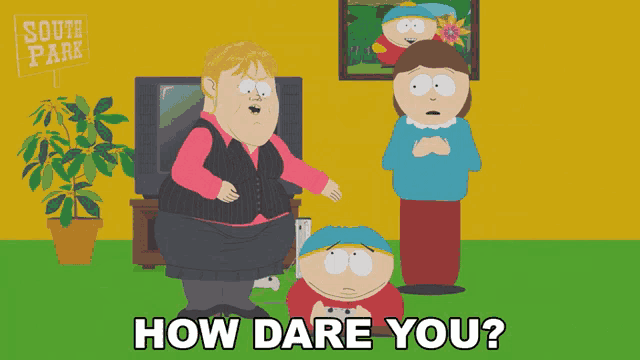 a south park cartoon with a sign that says south park