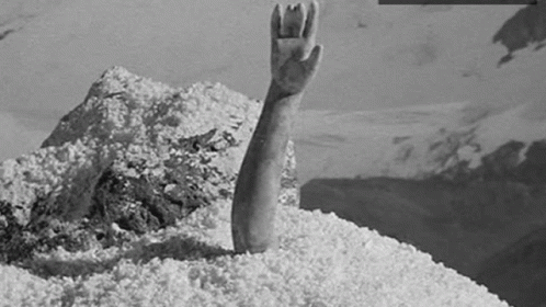 Falling Hand The Mole People GIF - Falling Hand The Mole People Buried In Snow GIFs