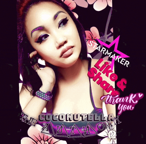 a picture of a woman with the words starmaker like & share thank you on it