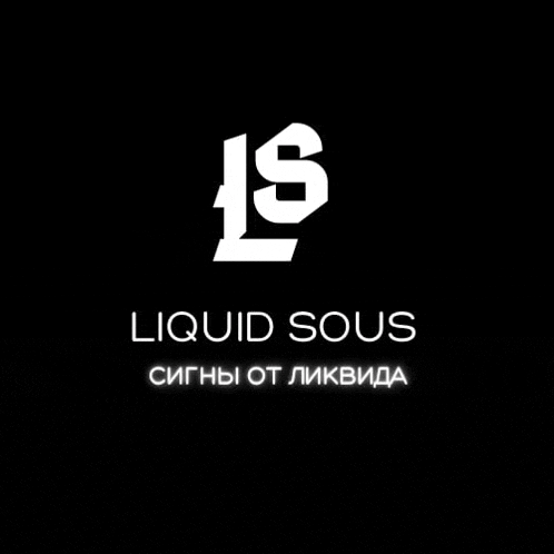 a white logo on a black background that says liquid sous .