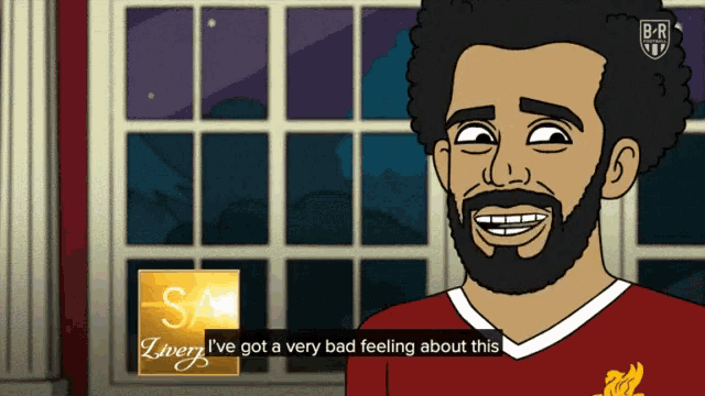 a cartoon of a man with a very bad feeling about this