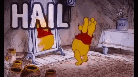 Pooh Hail Satan Winnie The Pooh GIF - Pooh Hail Satan Winnie The Pooh GIFs