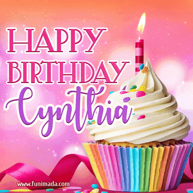 Happy Birthday Cynthia Cupcake GIF - Happy Birthday Cynthia Cynthia Cupcake GIFs