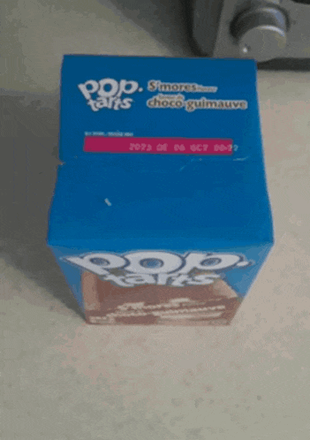 a box of pop tarts sitting on a counter