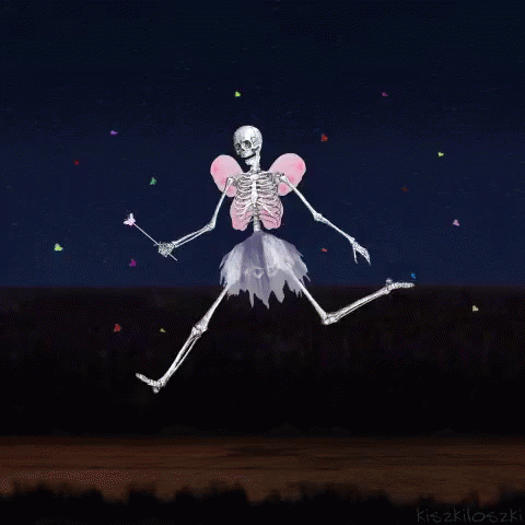 Skeleton Fairy Dress Up GIF - Skeleton Fairy Dress Up Fairy GIFs