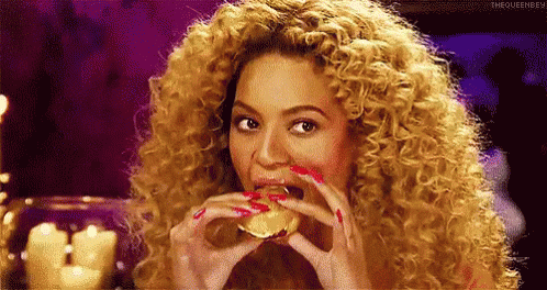 Ohm-nom-nom! - Beyonce GIF - Beyonce Food Eat GIFs