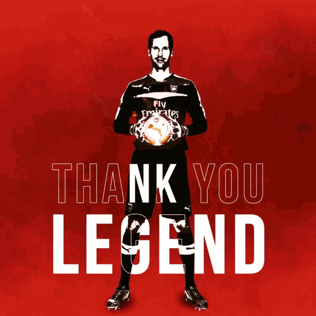a poster that says thank you legend with a soccer player holding a soccer ball