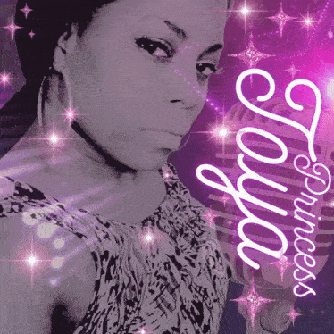 a picture of a woman with a microphone and the name joanna on it