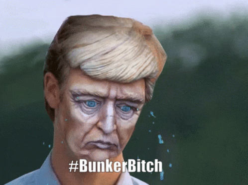 Bunker Bitch Trump Sweating In Bunker GIF - Bunker Bitch Trump Sweating In Bunker Hashtag GIFs