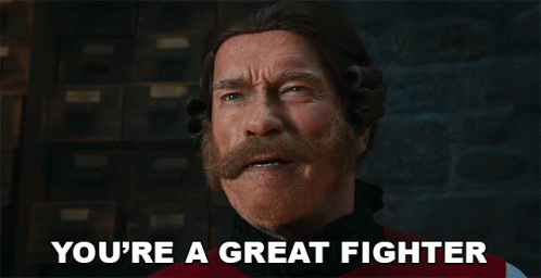 Youre A Great Fighter Arnold Schwarzenegger GIF - Youre A Great Fighter Arnold Schwarzenegger Iron Mask GIFs