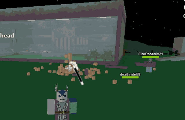 a screenshot of a video game with the name deathride58 on it