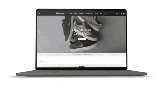 a laptop is open to a nike website