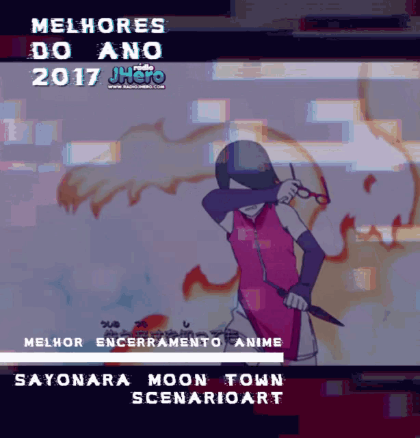 a cartoon of a girl holding a pair of scissors is titled melhores do ano 2017
