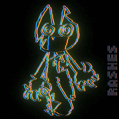 a drawing of a cartoon character with a black background that says ' blitzhex ' on the bottom