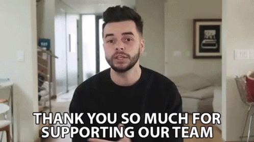 Thank You So Much For Supporting Our Team Thankful GIF - Thank You So Much For Supporting Our Team Thankful Thank You GIFs