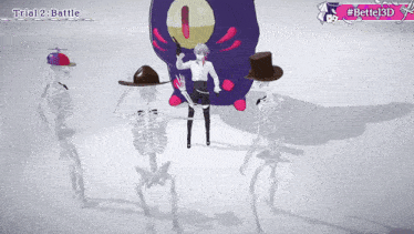 a video game called bettel3d has a trial 2 battle