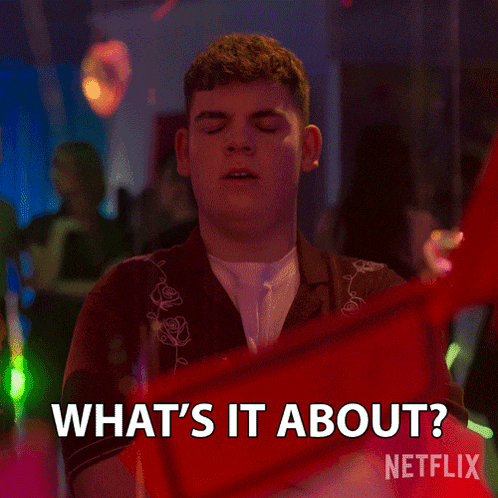 a man in a red shirt says what 's it about netflix