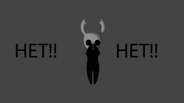 a cartoon character with horns and the words het on the bottom right