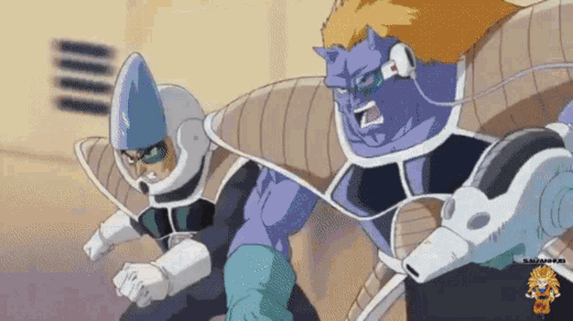 a couple of anime characters are standing next to each other