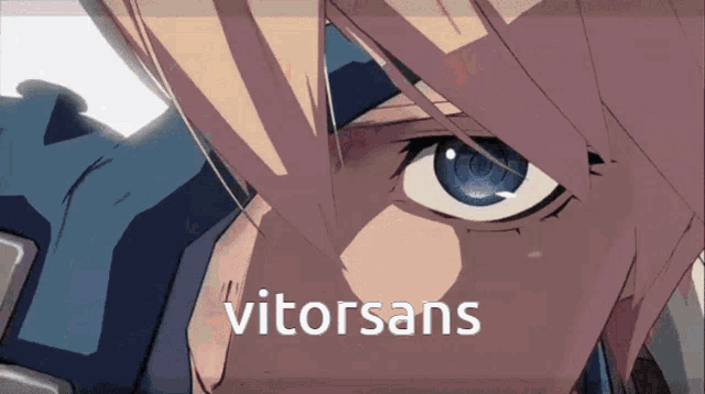 a close up of a person 's face with the words vitorsans written below it