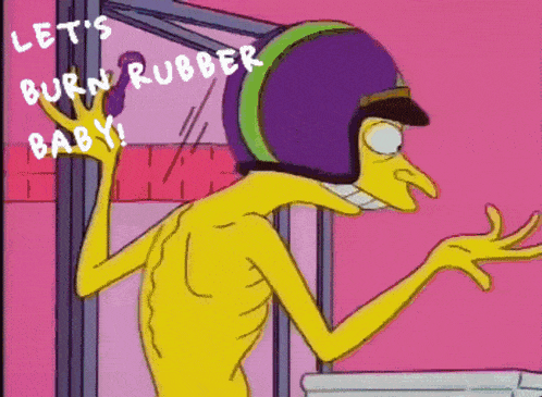 Mr Burns Rubber GIF - Mr Burns Burn Rubber GIFs