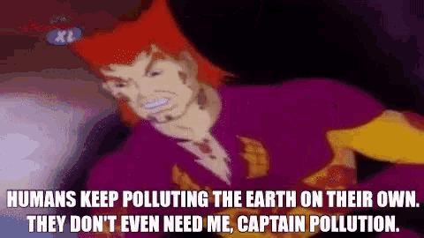 Captain Pollution Pollution GIF - Captain Pollution Pollution Evil GIFs