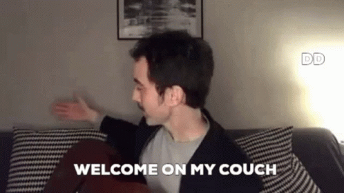 Couch Welcome On My Couch GIF - Couch Welcome On My Couch Diodato GIFs