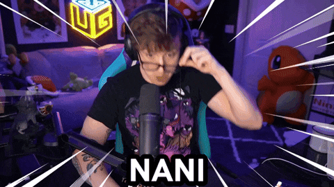 a man sitting in front of a microphone with the word nani on the bottom