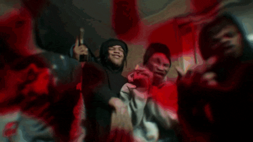 a blurred image of a red background with white lines