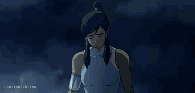 a cartoon drawing of a woman with the words emotionbending below it