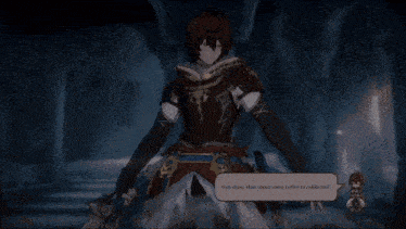 a character in a video game says well done