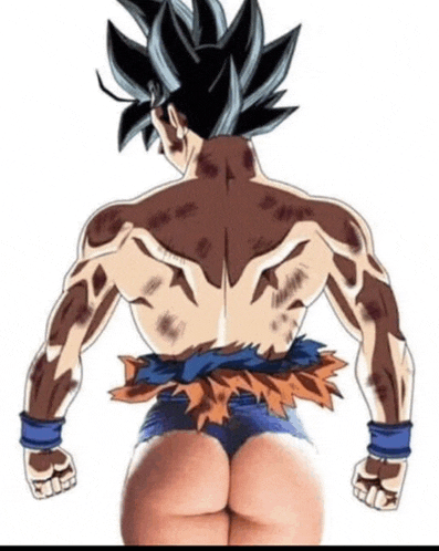 a drawing of a cartoon character with a very large butt .
