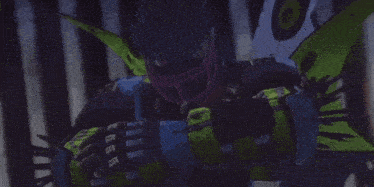 a person is cutting a piece of metal with sparks coming out