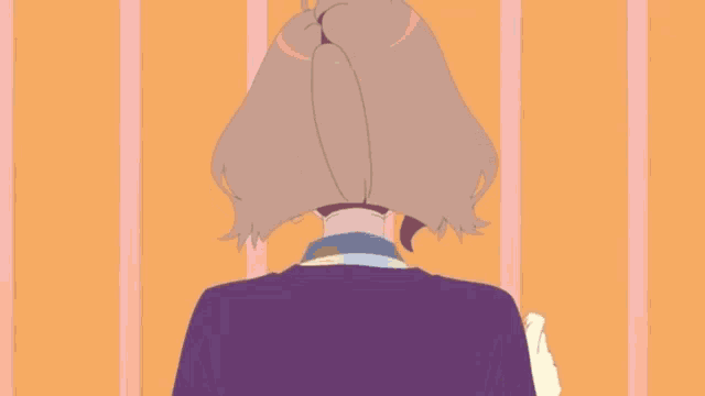 a cartoon drawing of a girl with brown hair