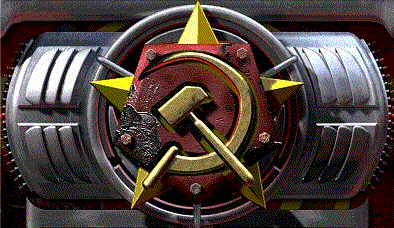 a hammer and sickle symbol in a circle with a star