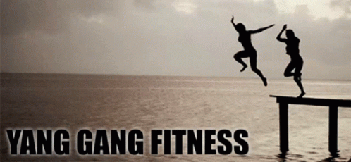 Yang Gang Fitness Jump In GIF - Yang Gang Fitness Jump In GIFs