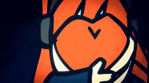 a close up of a drawing of a person 's face with a heart in the middle