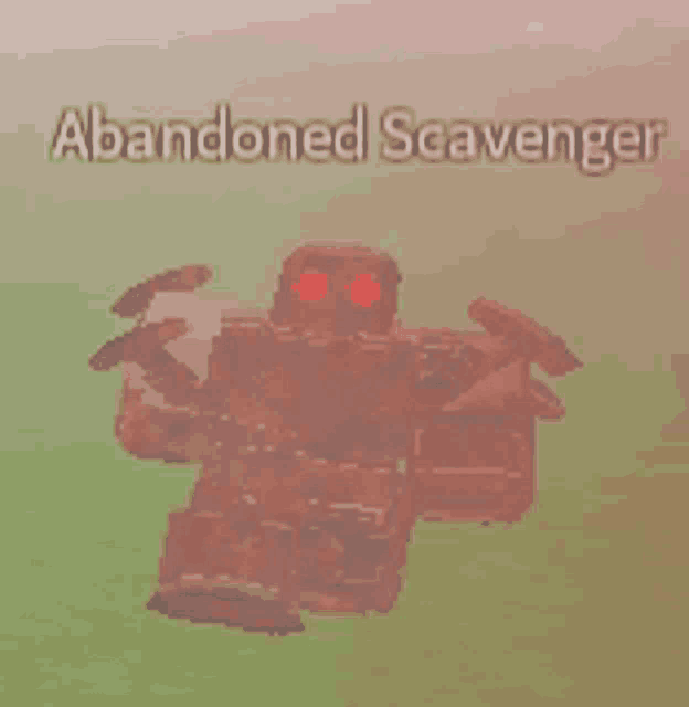a picture of an abandoned scavenger with red eyes .