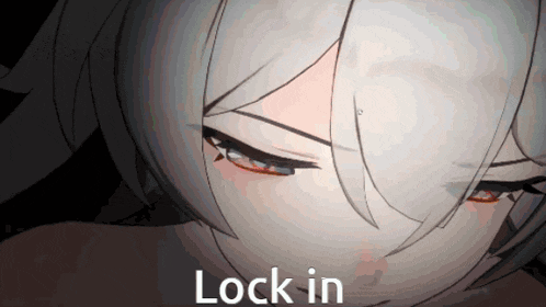 a close up of a girl 's face with the words lock in written below it